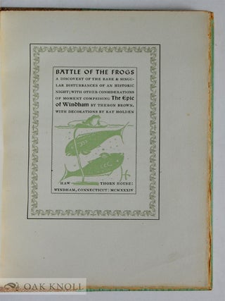 BATTLE OF THE FROGS.