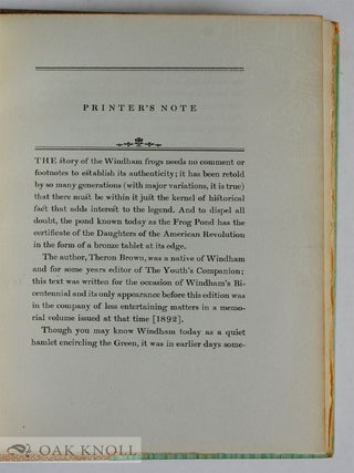 BATTLE OF THE FROGS.