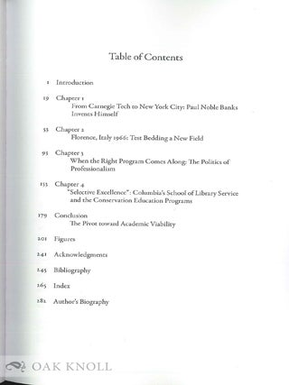 MOORING A FIELD: PAUL N. BANKS AND THE EDUCATION OF LIBRARY AND ARCHIVES CONSERVATORS.