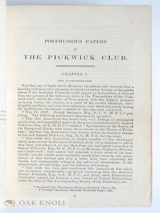 THE POSTHUMOUS PAPERS OF THE PICKWICK CLUB.