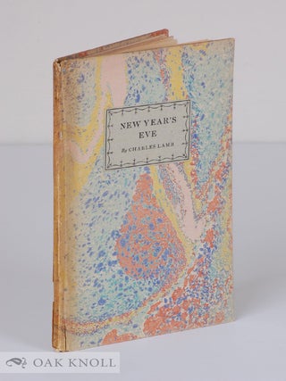 Order Nr. 140714 NEW YEAR'S EVE. Charles Lamb