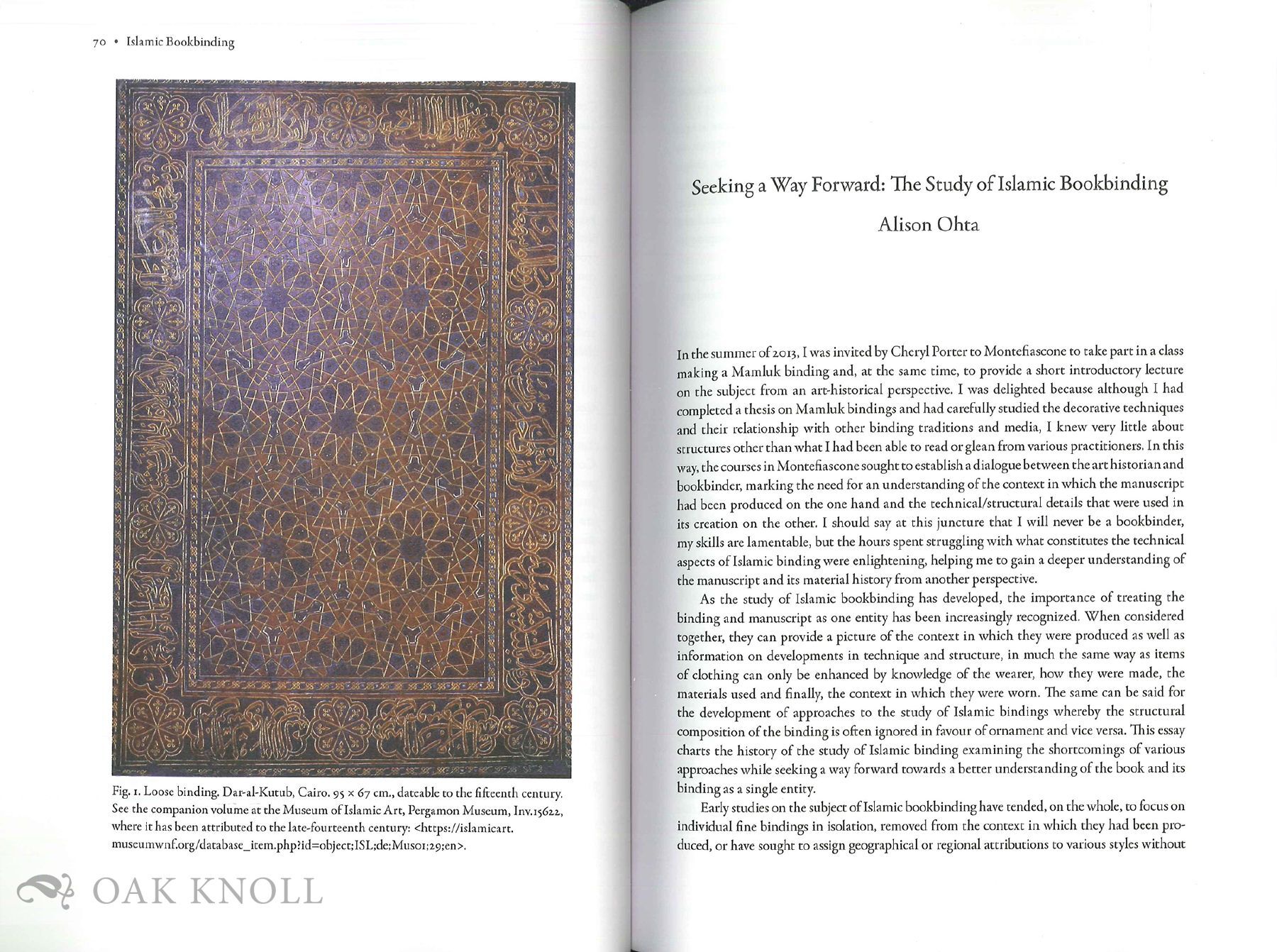 Islamic Bookbinding ISLAMIC BOOKBINDING REVEALED THROUGH THE LENS OF THE MONTEFIASCONE ...
