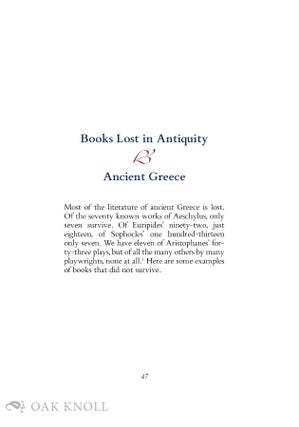 IMAGINARY BOOKS: LOST, UNFINISHED, AND FICTIVE WORKS FOUND ONLY IN OTHER BOOKS