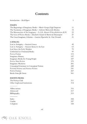 IMAGINARY BOOKS: LOST, UNFINISHED, AND FICTIVE WORKS FOUND ONLY IN OTHER BOOKS