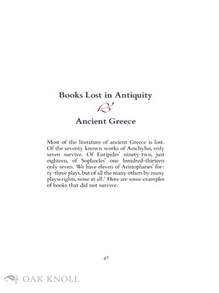 IMAGINARY BOOKS: LOST, UNFINISHED, AND FICTIVE WORKS FOUND ONLY IN OTHER BOOKS