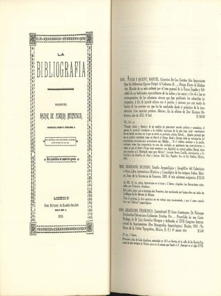 BIBLIOGRAFIA AMERICANA NUM. 5. CATALOGO DE LIBROS MEXICANOS O QUE TRATAN DE AMERICA Y DE ALGUNOS OTROS IMPRESOS EN ESPANA.