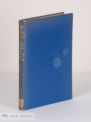 Order Nr. 141338 CENSUS OF SHAKESPEARE'S PLAYS IN QUARTO 1594-1709. Revised and Extended by...