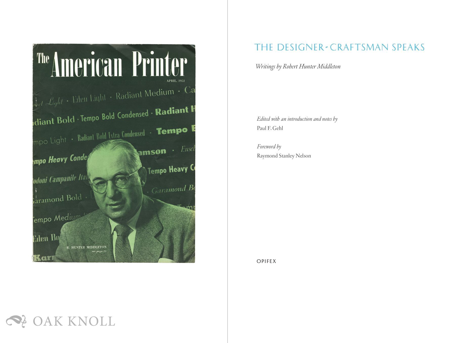 THE DESIGNER-CRAFTSMAN SPEAKS: WRITINGS BY ROBERT HUNTER MIDDLETON