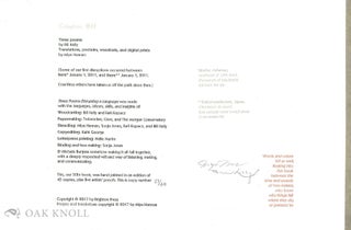 THREE POEMS DISRUPTING A LANGUAGE.
