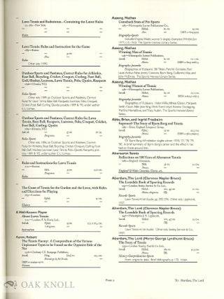TENNIS BIBLIOGRAPHY 1874-2000.