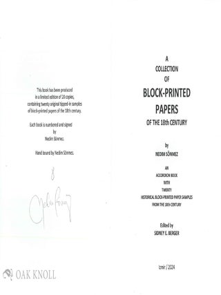 A COLLECTION OF BLOCK-PRINTED PAPERS FROM THE 18TH CENTURY.