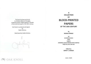 A COLLECTION OF BLOCK-PRINTED PAPERS FROM THE 18TH CENTURY.