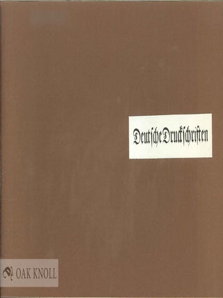 Order Nr. 141615 DEUTSCHE DRUCKSCHRIFTEN: GERMAN PRINTING TYPES