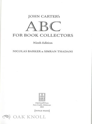 ABC FOR BOOK COLLECTORS 9TH ED.
