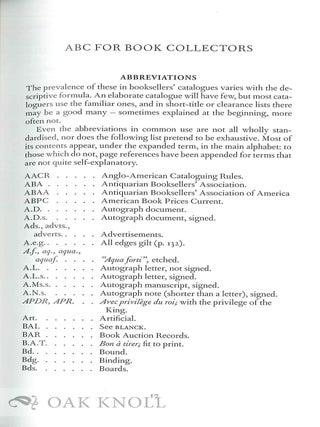 ABC FOR BOOK COLLECTORS 9TH ED.