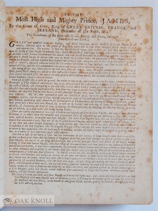 HOLY BIBLE CONTAINING THE OLD AND NEW TESTAMENTS NEWLY TRANSLATED OUT OF THE ORIGINAL TONGUES; AND WITH THE FORMER TRANSLATIONS