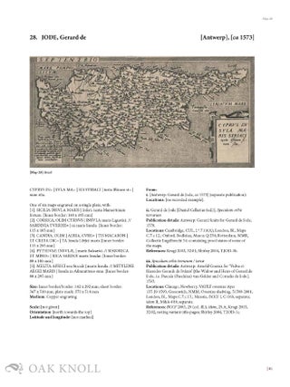 CYPRUS: THE BOOK OF MAPS. ANNOTATED CATALOGUE OF THE PRINTED MAPS OF CYPRUS, VOLUMES 1-3: 15TH CENTURY TO 1885