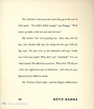 IN PICTURES. A HOLLYWOOD SATIRE. STORY BY NUNNALLY JOHNSON, PATTERSON MCNUTT, GENE FOWLER, GROVER JONES.