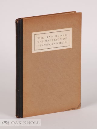 Order Nr. 141853 THE MARRIAGE OF HEAVEN AND HELL. William Blake