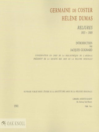 RELIURES 1935-1980.