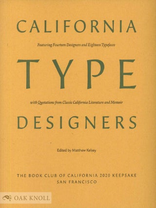 Order Nr. 141892 CALIFORNIA TYPE DESIGNERS. Matthew Kelsey