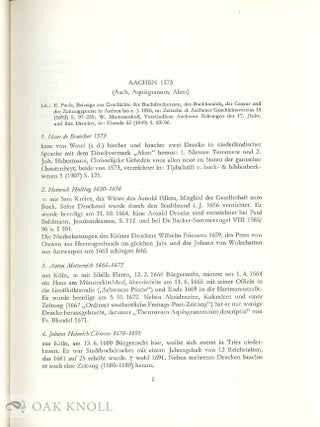 BUCHDRUCKER DES 16. UND 17. JAHRHUNDERTS IM DEUTSCHEN SPRACHGEBIET.