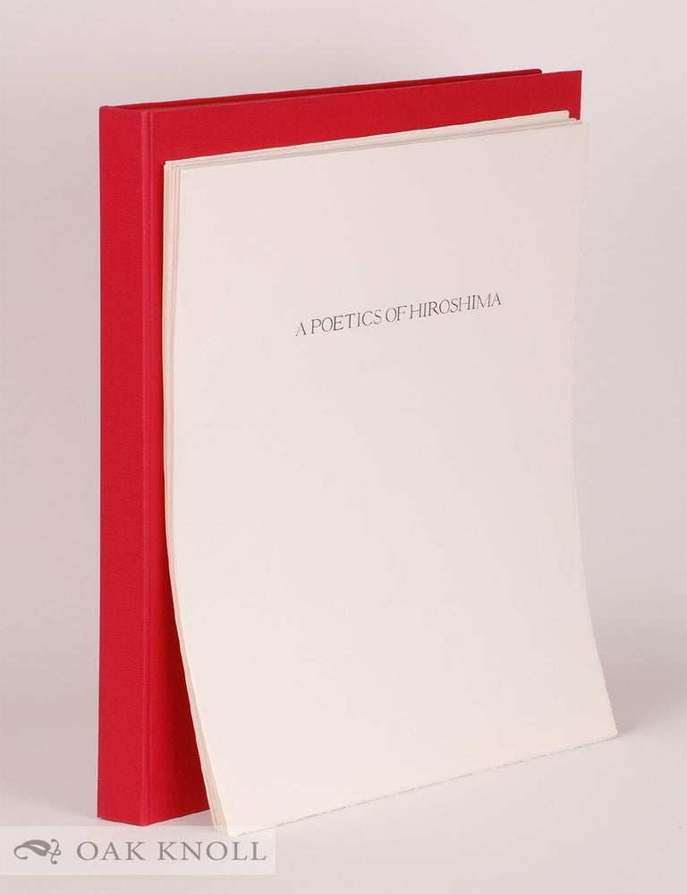 Order Nr. 142222 A POETICS OF HIROSHIMA. William Heyen.