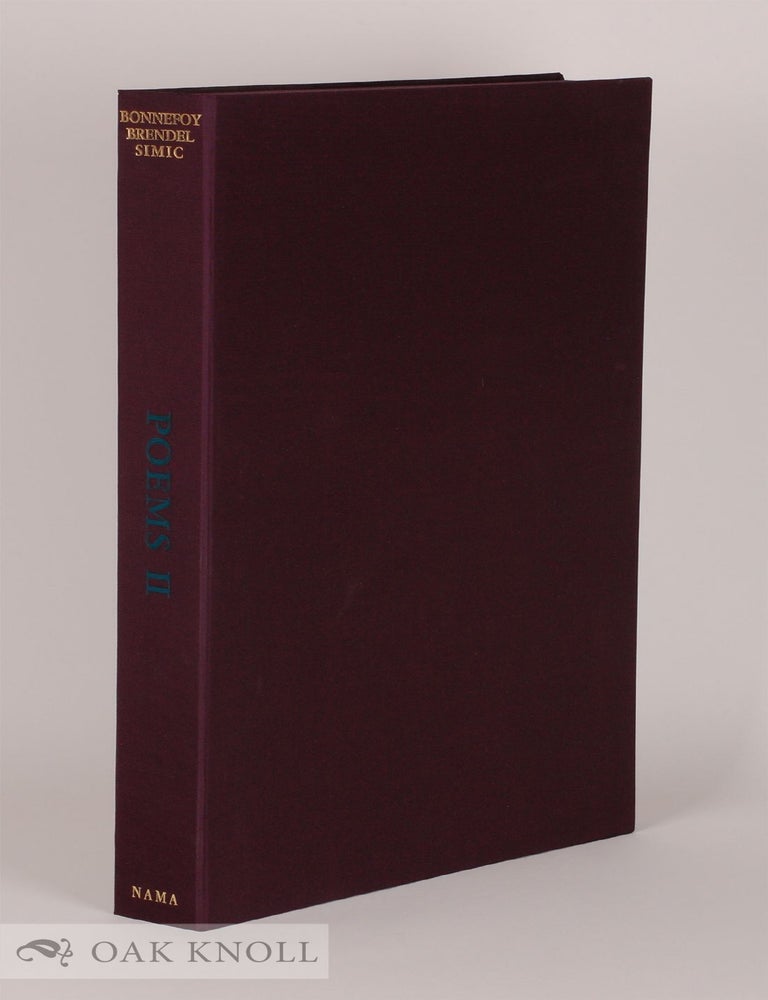 Order Nr. 142224 POEMS II. Yves Bonnefoy, Alfred Brendel, Charles Simic.