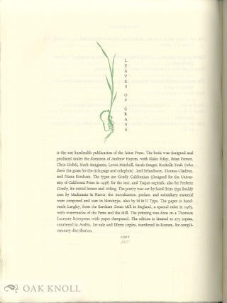 LEAVES OF GRASS.