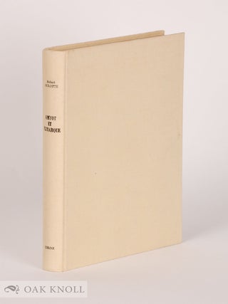 Order Nr. 142282 AMYOT ET PLUTARQUE. LA TRADITION DES MORALIA AU XVIE SIÈCLE. Robert Aulotte