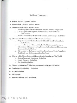 A GLOBAL EXPLORATION OF BIRCH BARK BOOKS AND MANUSCRIPTS