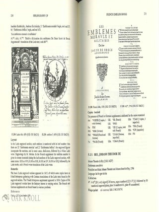 A BIBLIOGRAPHY OF FRENCH EMBLEM BOOKS OF THE SIXTEENTH AND SEVENTEENTH CENTURIES.