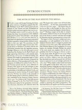 THE HOUSE OF NEWBERY: ILLUSTRATED BOOKS FOR YOUNG READERS, 1740-1800. A CATALOGUE OF THE COLLECTION IN THE COTSEN CHILDREN'S LIBRARY.