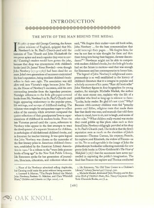 THE HOUSE OF NEWBERY: ILLUSTRATED BOOKS FOR YOUNG READERS, 1740-1800. A CATALOGUE OF THE COLLECTION IN THE COTSEN CHILDREN'S LIBRARY.