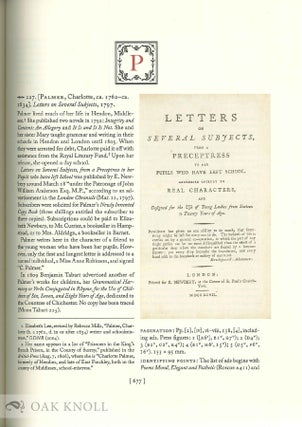 THE HOUSE OF NEWBERY: ILLUSTRATED BOOKS FOR YOUNG READERS, 1740-1800. A CATALOGUE OF THE COLLECTION IN THE COTSEN CHILDREN'S LIBRARY.