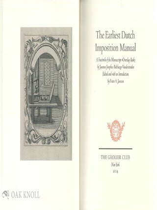 THE EARLIEST DUTCH IMPOSITION MANUAL.