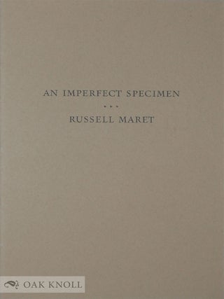 Order Nr. 142421 AN IMPERFECT SPECIMEN. Russell Maret