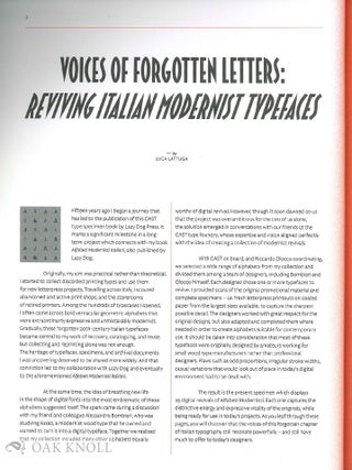 ALFABETI MODERNISTI. TYPE SPECIMENS. EDIZ. ILUSSTRATA
