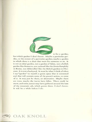 A POET'S ALPHABET OF INFLUENCES.