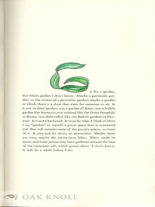 A POET'S ALPHABET OF INFLUENCES.