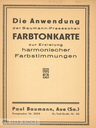 BAUMANNS NEUE FARBTONKARTE SYSTEM PRASE.