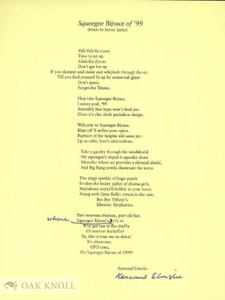 PRESSED WAFER BROADSIDES FOR JOHN WATERS.