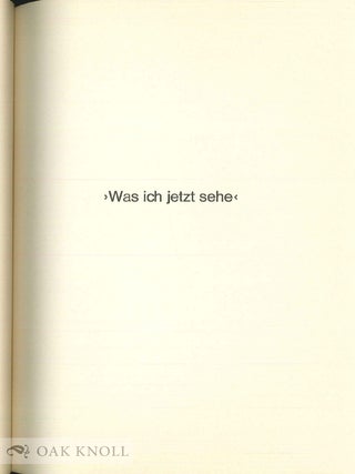 WAS ICH JETZT SEHE.