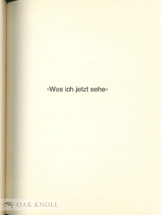 WAS ICH JETZT SEHE.