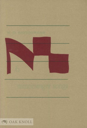 Order Nr. 142717 SIX MINNESINGER SONGS. W. D. Snodgrass