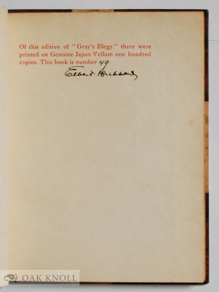 GRAY'S ELEGY: A LYRIC POEM.
