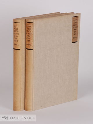 Order Nr. 142836 DEUTSCHE BUCHKUNST, 1890 BIS 1960. Georg Kurt Schauer