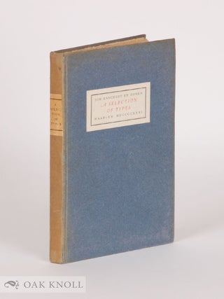 Order Nr. 142960 A SELECTION OF TYPES FROM SIX CENTURIES IN USE AT THE OFFICE OF JOHN. EN ZONEN...