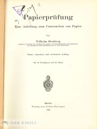 PAPIERPRUFUNG. EIN ANLEITUNG ZUM UNTERSUCHEN VON PAPIER.