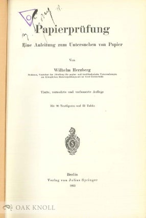 PAPIERPRUFUNG. EIN ANLEITUNG ZUM UNTERSUCHEN VON PAPIER.
